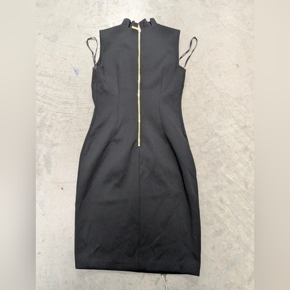 ·Calvin Klein V Neck Ruffle Sheath Dress, OP - Picture 2 of 8